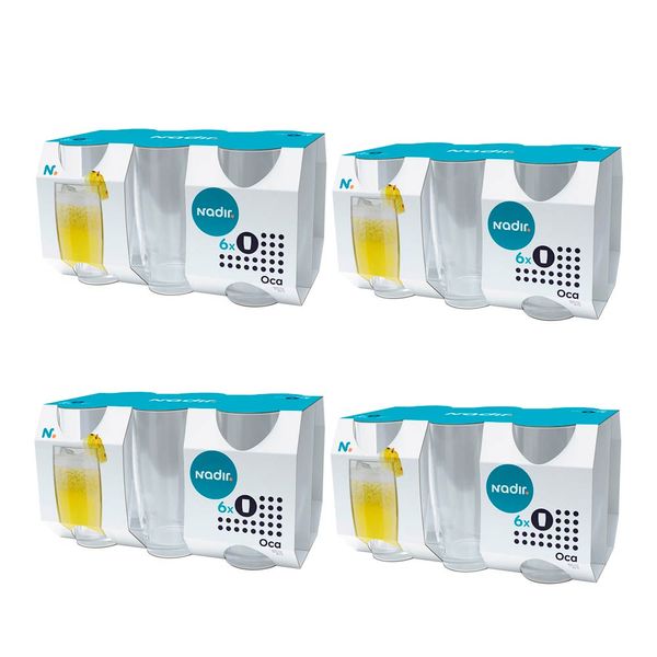 Kit 24 Copos Nadir Oca Long Drink de Vidro Liso 300ml 5083647